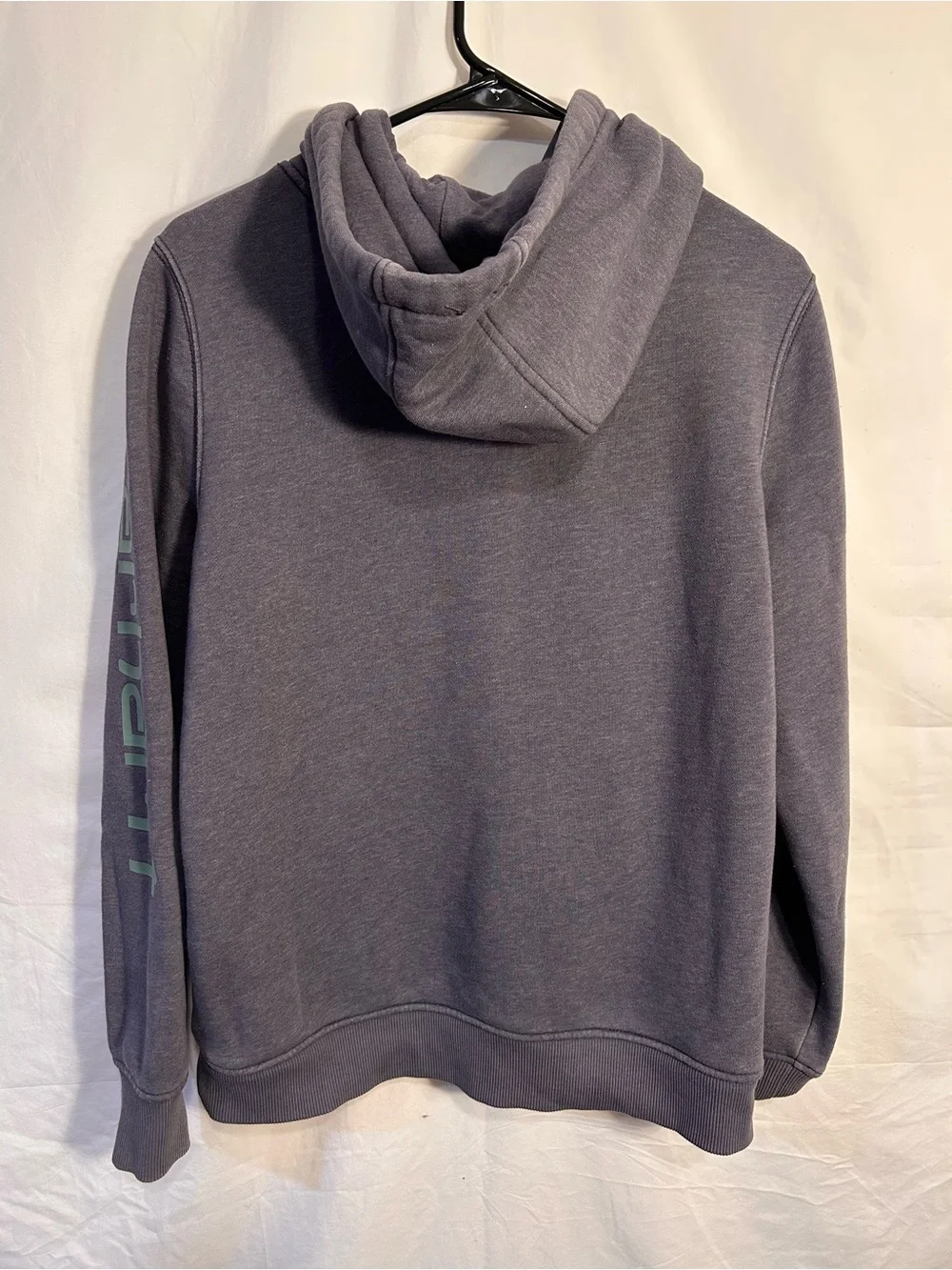 Carhartt Men's Heather Gray Crewneck Hoodie with Mint Logo